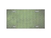 Smart Blonde LP 7144 Lime Green White Small Chevron Print Oil Rubbed Metal Novelty License Plate