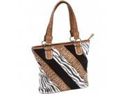 BNFUSA LUPFF07 Casual Outfitters Ladies Fashion Zebra Purse with Phone Pouch