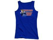 Trevco Quogs Boldly Good Juniors Tank Top Royal Large