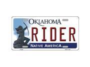 Smart Blonde LP 6245 Rider Oklahoma Novelty Metal License Plate