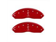 MGP Caliper Covers 10017SSNKRD Tiffany Snake Red Caliper Covers Engraved Front Rear Set of 4