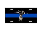 Smart Blonde LP 4216 Thin Blue Line Police SWAT Metal Novelty License Plate