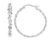 Doma Jewellery MAS01079 Sterling Silver Hoop Earrings with CZ
