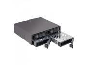 IOCrest SY MRA25038 4 Bay 2.5 in. SATA Drive Mobile Rack for 5.25 in. Drive Bay