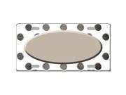 Smart Blonde LP 6998 Tan White Dots Oval Oil Rubbed Metal Novelty License Plate