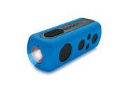 SoundBox Splash 2 Bluetooth Rugged and Splash Proof Speaker System with Built in LED Flashlight Hand Crank Turbine Charger and AUX Input Blue Color