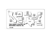 Smart Blonde KC 098 8 States Route 66 Novelty Key Chain
