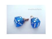 SmallAutoParts Blue Glitter Dice License Plate Frame Fasteners Bolts Set Of 2