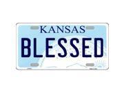 Smart Blonde LP 6617 Blessed Kansas Novelty Metal License Plate