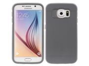 DreamWireless ALSAMS6 ESTL GY Samsung Galaxy S6 Aluminum Hybrid Case Essential Silver Bumpe Plus Grey
