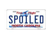 Smart Blonde LP 6498 Spoiled North Carolina Novelty Metal License Plate