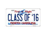 Smart Blonde LP 6491 Class Of 16 North Carolina Novelty Metal License Plate