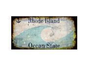 Smart Blonde LP 8156 Rhode Island State Background Rusty Novelty Metal License Plate