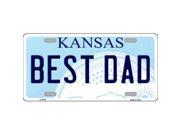 Smart Blonde LP 6616 Best Dad Kansas Novelty Metal License Plate