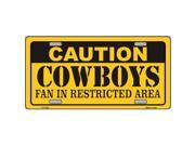 Smart Blonde LP 2520 Caution Cowboys Metal Novelty License Plate