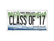 Smart Blonde LP 6122 Class of 17 Michigan Metal Novelty License Plate