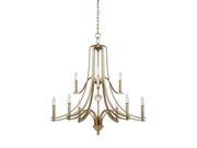 MurrayFeiss F3076 9SG Evington 9 Light Chandelier In Sunset Gold