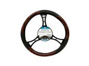 Bulk Buys OD807 18 Textured Two Tone Steering Wheel Cover