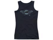 Trevco Batman Two Gargoyles Logo Juniors Tank Top Black Large