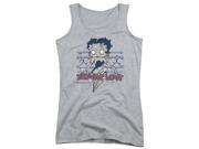 Trevco Betty Boop Zombie Pinup Juniors Tank Top Athletic Heather Extra Large