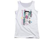 Trevco Boop Booping 80S Style Juniors Tank Top White Small