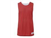 Badger BD8559 Mesh Dazzle Reversible Jersey Red and White Small