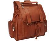 Piel Leather 3000 Double Loop Flap Over Laptop Backpack Saddle