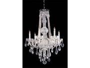 Crystorama Lighting 1105 CH CL SAQ Traditional Crystal Collection Chandelier Polished Chrome