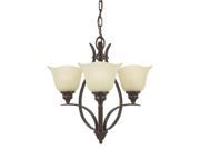 Feiss F2047 3GBZ Morningside Collection Grecian Bronze Chandelier Mini