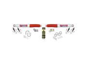 SKYJACKER 7254 Dual Steering Stabilizer White With Red Shock Boot And Bracket