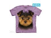 The Mountain 1538631 Yorkshire Terrier Pup Kids T Shirt Medium