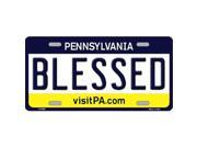Smart Blonde LP 6068 Blessed Pennsylvania State Background Novelty Metal License Plate