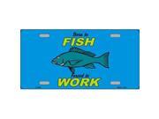 Smart Blonde LP 3880 Born To Fish Metal Novelty License Plate