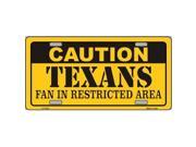 Smart Blonde LP 2524 Caution Texans Metal Novelty License Plate