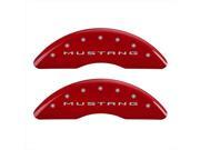 MGP Caliper Covers 10200SMB2RD Mustang Red Caliper Covers Engraved Front Rear Set of 4