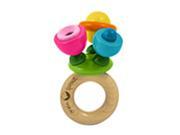 Frontier Natural Products 228966 Green Sprouts Toys Flower Rattle Wooden