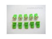 SmallAutoParts Green T10 4 Smd Led Bulbs Set Of 10