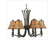 Kenroy Home 90456BH Kwai 6 Light Chandelier Bronze Heritage Finish