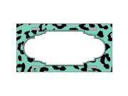 Smart Blonde LP 4558 Mint Black Cheetah Print With Scallop Metal Novelty License Plate