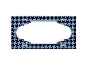 Smart Blonde LP-4598 Light Blue Black Houndstooth With Scallop Center Metal Novelty License Plate Smart Blonde LP-4598 Light Blue Black Houndstooth With Scallop Center Metal Novelty License Plate