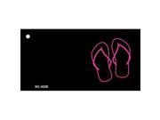 Smart Blonde KC 4229 Pink Flip Flops Offset Novelty Key Chain