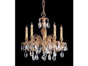 Novella Collection 2905 OB CL SAQ Ornate Cast Brass Chandelier Accented with Swarovski Spectra Crystal