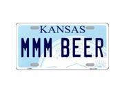 Smart Blonde LP 6640 MMM Beer Kansas Novelty Metal License Plate