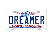 Smart Blonde LP 6495 Dreamer North Carolina Novelty Metal License Plate
