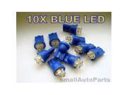 SmallAutoParts Blue T10 4 Led Bulbs Set Of 10
