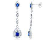 Doma Jewellery SSEZ817B Sterling Silver Earrings With Micro Set CZ 4.9 g.