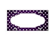 Smart Blonde LP 7415 Purple White Small Dots Scallop Print Oil Rubbed Metal Novelty License Plate