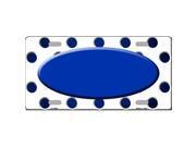 Smart Blonde LP 6992 Blue White Dots Oval Oil Rubbed Metal Novelty License Plate
