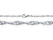 Doma Jewellery SSSSN07320 Stainless Steel Necklace Singapore Style 2.5mm Length 20 in.