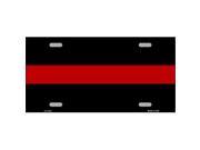 Thin Red Line Firefighter Metal License Plate